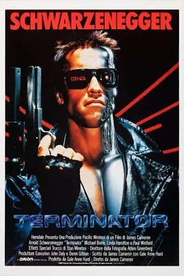 1984 THE TERMINATOR VINTAGE MOVIE POSTER PRINT ITALY 36x24 9 MIL PAPER • $39.95