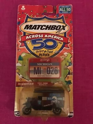 Matchbox Across America 50th Birthday Series Michigan 1921 Ford Model (PREOWNED) • $4.85