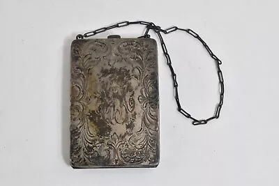 Sterling Silver S J M Monogram Ornate Victorian Engraved Coin Purse *64 • $199.95