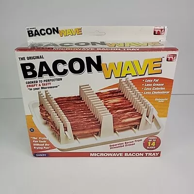 The Original Bacon Wave By Emson Microwave Tray Cooks 14 Slices New Open Box • $16.99