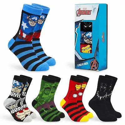 Marvel Mens Socks Pack Of 5 Avengers Socks Men Marvel Gifts For Men • £15.49