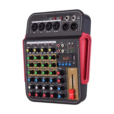 Professional 4 Channel USB Mini Studio Audio Mixer Board BT Sound Mixing Console • $46.99