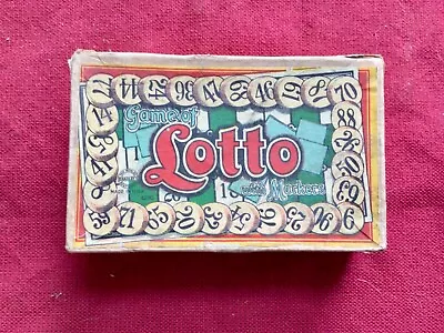 Antique Milton Bradley Lotto Game 4280s Wooden Markers • $15