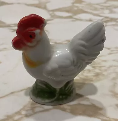 Vintage Ceramic Rooster Figurine Farmhouse Country Kitchen Décor 2.5” Miniature • $9.99