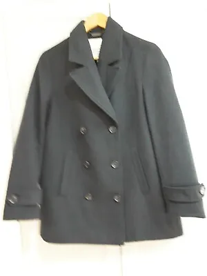 Quba Sails Maritime Heritage Coat Navy Blue Size 12 Wool Blend    (J25/10) • £18