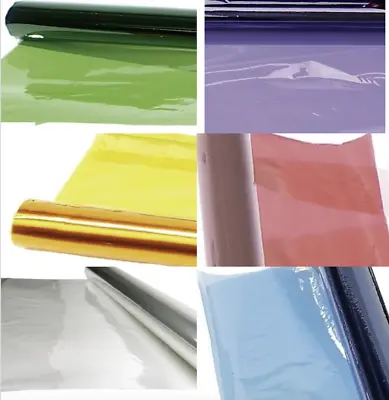 Clear Colour Cellophane Wrapping Gift Paper Cello Birthday Hamper Wrap Film • £6.99