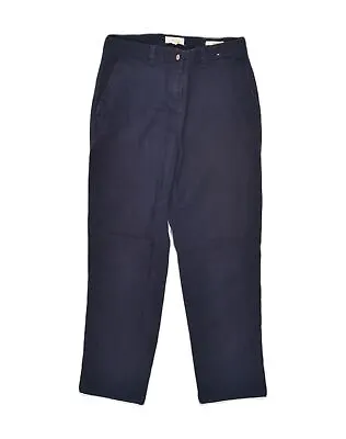 JOULES Womens Slim Cropped Trousers UK 10 Small W28 L24 Navy Blue YO01 • £16.95