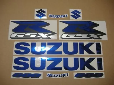 Decals For Suzuki GSXR 600 Chrome Blue Stickers Set Graphics Mirror Gsx-r Srad • $66