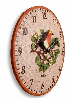 £17.95 • Buy Garden Wall Station Clock Outdoor Indoor 12 Inch Bird Robin Birds Design Vintage