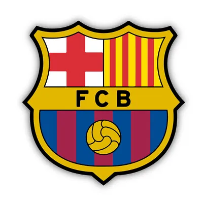 Barcelona Football Club Logo Shaped Vinyl Decal Sticker • $3.99