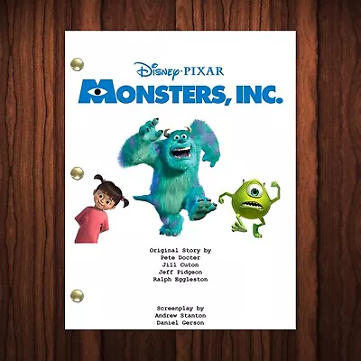 Monsters Inc. Movie Script Reprint Full Screenplay Full Script Disney Pixar • $24.99