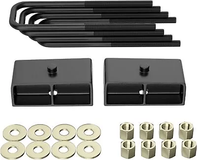 2  Rear Leveling / Lift Kit For 1995-2023 Toyota Tacoma 2WD 4WD Blocks + U-bolts • $37.99