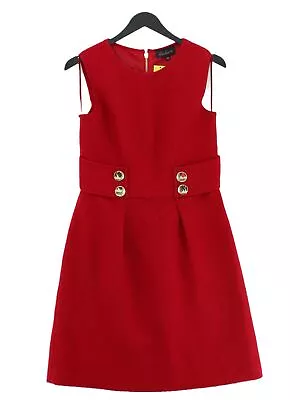 £44 • Buy Luisa Spagnoli Women's Midi Dress UK 16 Red Wool With Polyamide Skater Dress
