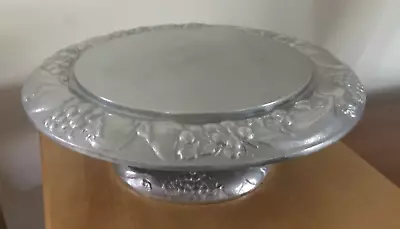 Vintage Armetale Cake Pedestal Stand Pewter 14 W. Fruit Cake Stand • $60