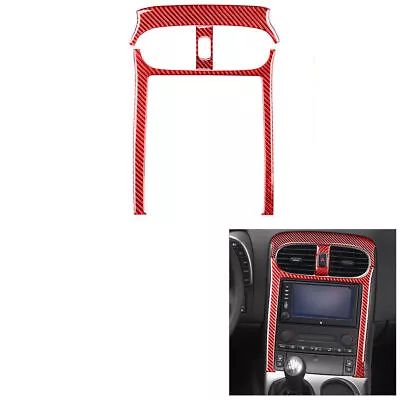 For Chevrolet Corvette C6 Red Carbon Fiber Central Console Frame Cover Trim 3Pcs • $34.49