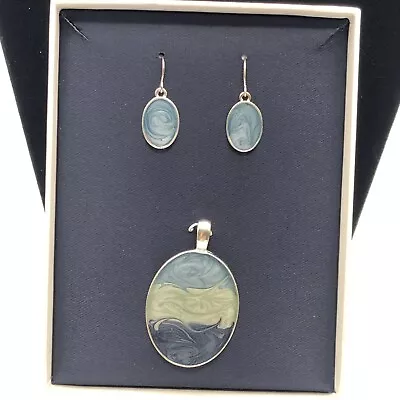 KC Brand Mixit Sea Foam Pendant And Hook Earrings New Without Tags In Box • $11.97