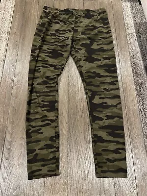 Mens Vintage Camouflage Camo Cotton Spandex Tights Compression Pants M Green • $22.10