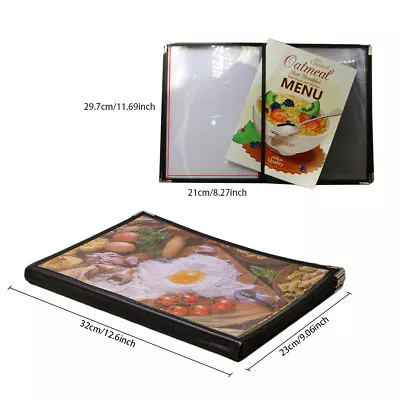 Page Food Drink With Corner Protector Menu Cover A4 Size Restaurant Cook Book. • £14.33