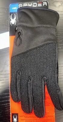 Spyder Core Conduct Winter Gloves 3M Insulate Men Women  Unisex Black Size Large • $7.99