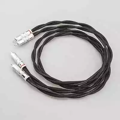 Pair HI-End OCC Silver Plated Shielded Wire HIFI Audio RCA Interconnect Cable • £48