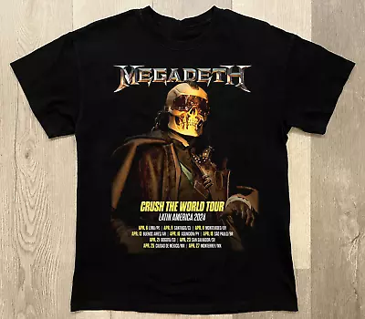 Megadeth Crush The World Tour To Latin America In 2024 S To 5XL T-shirt • $17.99