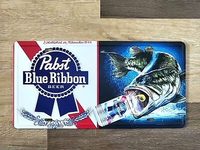 Pabst Blue Ribbon Cold Beer  Metal Sign Pbr Fishing Sign Mancave Garage Bar Beer • $13.99