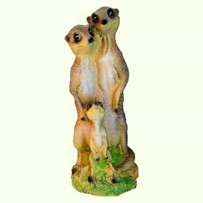 Meerkat Family Figurine African Animal Statues Wild Large Garden Sculpture Yard • $37.20