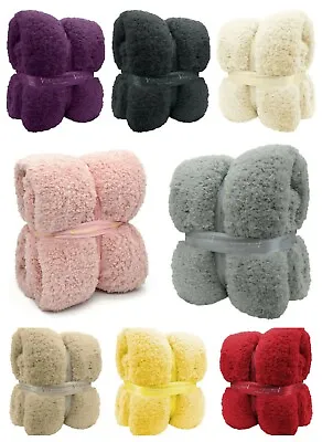 £13.95 • Buy Teddy Bear Fleece Luxury Warm Thick Soft Cuddle Sofa Throw Plush Bed Blanket 