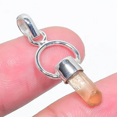 Morganite Gemstone Handmade 925 Solid Sterling Silver Jewelry Pendant 1.30 • $9.99