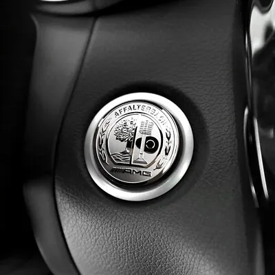 Alloy Engine Start Stop Button Badge Sticker AMG Mercedes Benz C E GLC GLE GLS • $16.95