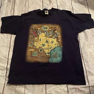 Single Stitch T Shirt Fruit Of The Loom Texas VTG  XL • $14.99