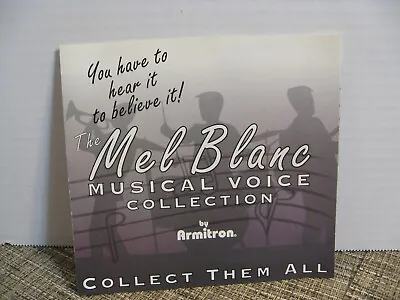 Mel Blanc Musical Armitron Warner Brothers Watches Advertisement Flyer - 1998 • $9.86