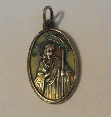 Vintage Religious Medal St Saint Jude Cor Jesu Sacred Heart Of Jesus • $5