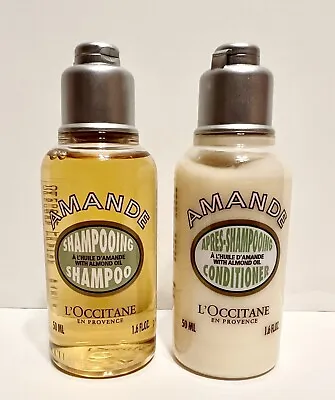 L'Occitane Shampoo & Conditioner With Almond Oil - Travel Size (1.6oz/50ml Each) • $14.50