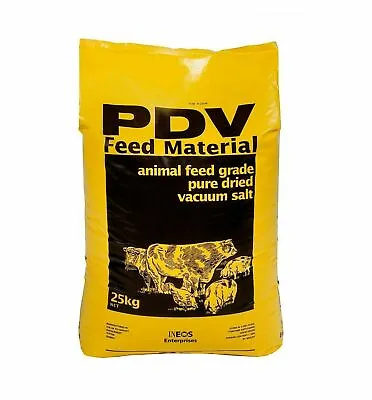 £17.80 • Buy PDV SALT 25KG BAG | ANIMAL FEED | 1,2,10,20,40 Bags Pond Fish Koi Pool Treatment