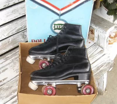 NEW Vintage Men's Size 9 Black HYDE 'Roller Skating Boots' Skates Chicago FO-MAC • $149.95