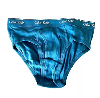  CalvinTeal  Vintage Calvin Klein Deep Teal Cotton Fly Brief - Men's M • $15