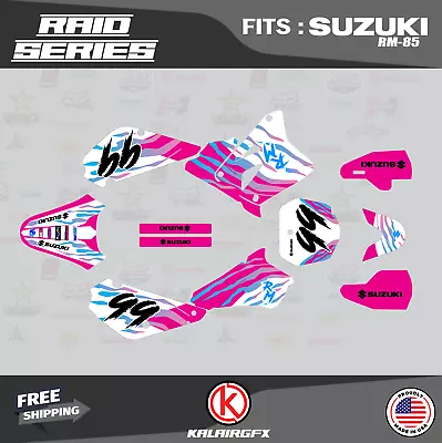 Graphics Kit For Suzuki RM85 (2001-2023) RM 85  Raid Series - MAGENTA • $54.99