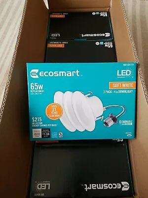 12-PACK 9W EcoSmart 65W LED 4 In. Downlight Dimmable - Soft White • $60