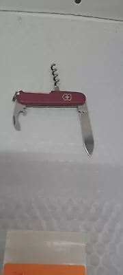 Vintage Red  Victorinox Swiss Army Knife Victoria Officer Suisse 8/16 L2 • $15.29