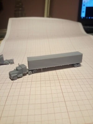 $19 • Buy Z Scale Train Miniature Semi Truck And 53ft Trailer