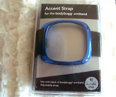 NEW V3 Bodybugg BodyMedia Armband Accent Strap Metallic Blue Medium 12  • $21