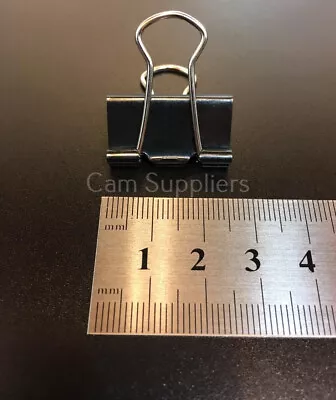 £4.25 • Buy 36 X Foldback Clips 25mm Fold Back Paper Dinder Bulldog Clips Metal