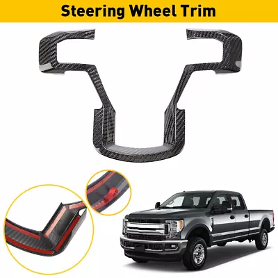 Steering Wheel Trim Cover For Ford F150 F250 F350 15-20 Accessories Carbon Fiber • $18.99