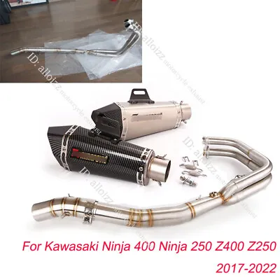 For Kawasaki Ninja 400 Z400 2017-2022 Full Exhaust Header Link Pipe Slip On 51mm • $234.01