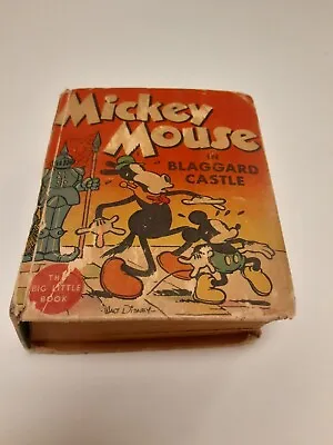 1934 Big Little Book Mickey Mouse In Blaggard Castle #726  Very Good Condition • $60