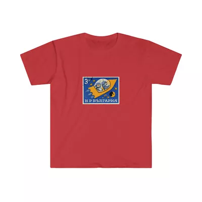 Russian Spaceship Stamp T-shirt - Unisex  - Retro Vintage Graphics Sleek Design • $15.98