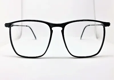 True Vintage Elan Sleek & Large Shiny Black Eyeglass Frames Men's & Women's 56mm • $16.99