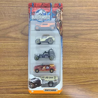 Jurassic World Movie Die Cast MATCHBOX DESERT 5-PACK 1:64 Scale 2015 • $5.25