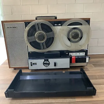 Vintage Van Der Molen VR7 Reel To Reel Tape Player + 2 Reels & Tape - Untested • £44.99